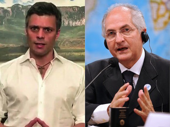 Leopoldo López y Antonio Ledezma. (AFP)