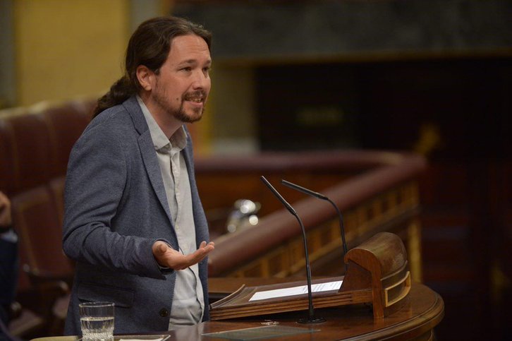 Pablo Iglesias, en el Congreso. (@ahorapodemos)