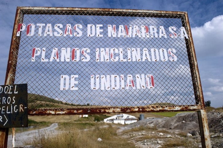 Zona afectada por los residuos de potasa en Undio. (Iñigo URIZ/ARGAZKI PRESS)