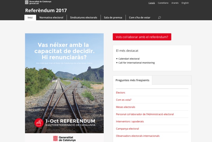 Pantallazo de la web cerrada ayer por la Guardia Civil. (NAIZ.EUS)