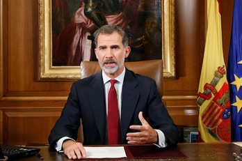 El monarca español pronunció un duro discurso sobre la situación en Catalunya. (AFP)