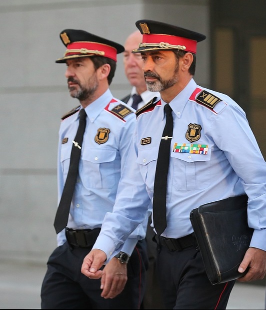 El mayor de los Mossos, Josep Lluis Trapero, a su llegada a la Audiencia Nacional. (J. DANAE/ARGAZKI PRESS)