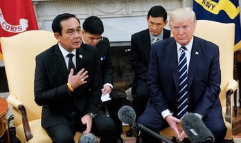 El jefe de la junta militar que gobierna en Tailandia, el general Prayuth Chan Ocha, en una reciente visita a EEUU. (Mandel NGAN/AFP)
