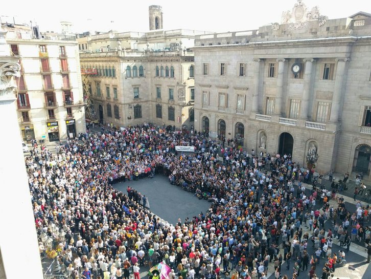 Imagen aérea de la concentración de Sant Jauma. (Govern.cat)