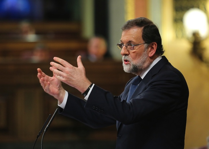 Mariano Rajoy, la semana pasada en el Congreso. (J. DANAE/ARGAZKI PRESS)