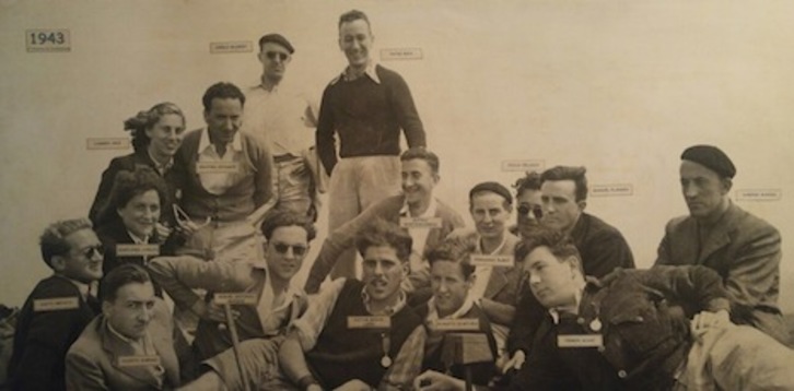 Miembros del Club Deportivo Navarra del año 1943. (FOTOGRAFÍAS: CLUB DEPORTIVO NAVARRA)