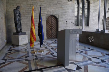 Carles Puigdemont, el pasado 10 de octubre. (Pau BARRENA/AFP)