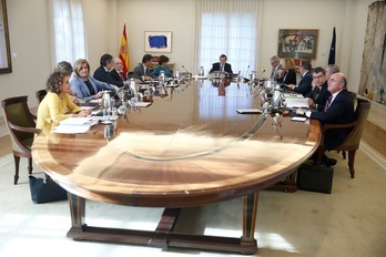 Consejo de Ministros celebrado el pasado viernes. (Diego CRESPO / AFP)