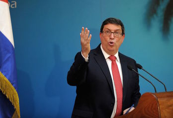 El ministro de Exteriores de Cuba, Bruno Rodríguez, ha criticado la actitud del Gobierno Trump. (Yamil LAGE/AFP)