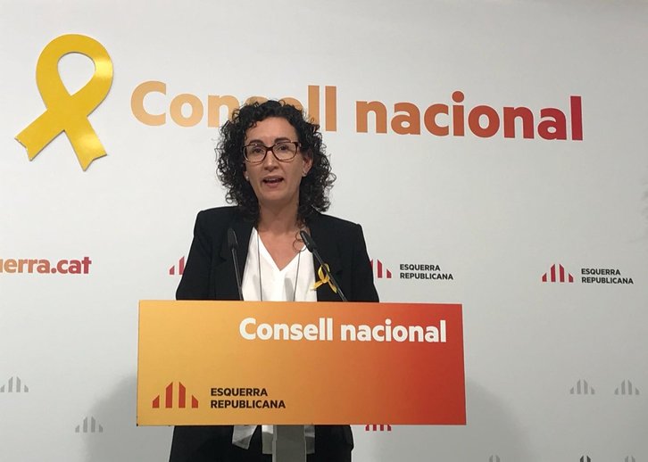 Marta Rovira ha comparecido tras el Consell Nacional de ERC. (@Esquerra_ERC)