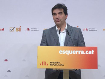 Sergi Sabrià, portavoz de ERC, hoy en Barcelona. (@Esquerra_ERC)