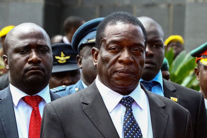 Emmerson Mnangagwa, el elegido para ser presidente provisional de Zimbabue, en una imagen de archivo. (Jekesai NJIKIZANA/AFP)