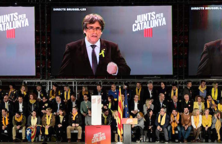 Puigdemont ha intervenido desde Bruselas. (Javier SORIANO/AFP)