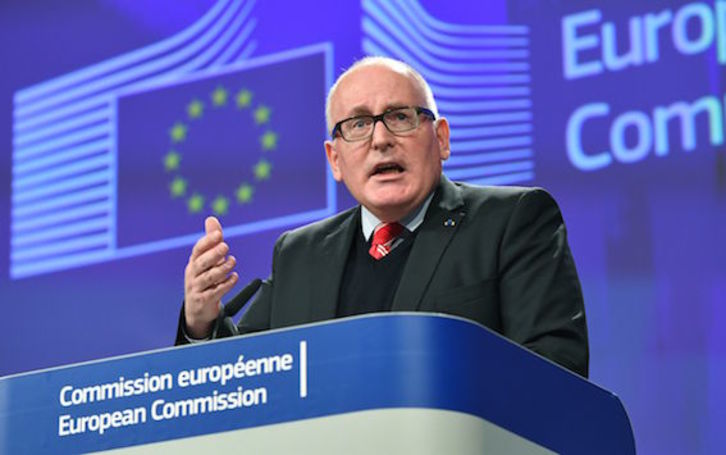 Frans Timmermans, vicepresidente de la Comisión Europea. (Emmanuel DUNAND/AFP) 