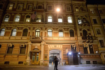 Consulado de EEUU en San Petersburgo, que Moscú ha decidido cerrar. (Olga MALTSEVA/AFP)