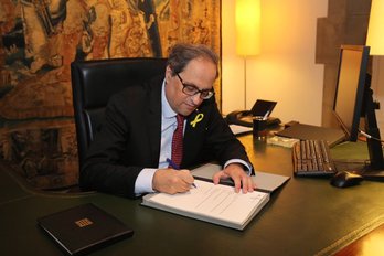 El president, Quim Torra, ha firmado un nuevo decreto de nombramiento. (@Govern)