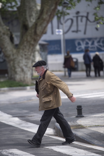 Kote Cabezudo, el pasado 4 de mayo a la salida de los Juzgados de Donostia. (Juan Carlos RUIZ / FOKU)