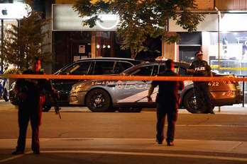 La Policía de Toronto ha acordonado el lugar del tiroteo. (Cole BURSTON/AFP)
