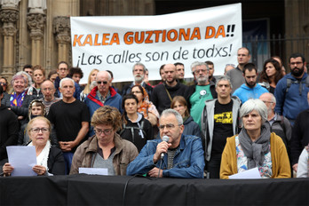 Rueda de prensa ofrecida en Gasteiz. (Movimientos sociales de Gasteiz)