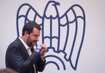 Matteo Salvini, ministro de Interior de Italia y líder de la Liga. (Mladen ANTONOV/AFP)