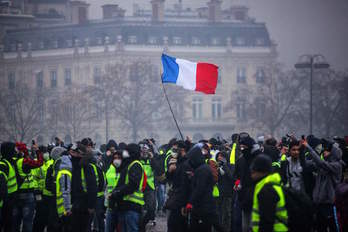 Protesta de los chalecos amarillos el pasado sábado en París. (AFP)