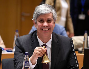 Mário Centeno, presidente del Eurogrupo. (John THYS/AFP)