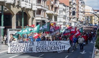 Manifestación realizada en marzo de 2018 en Gasteiz. (Juanan RUIZ | FOKU)