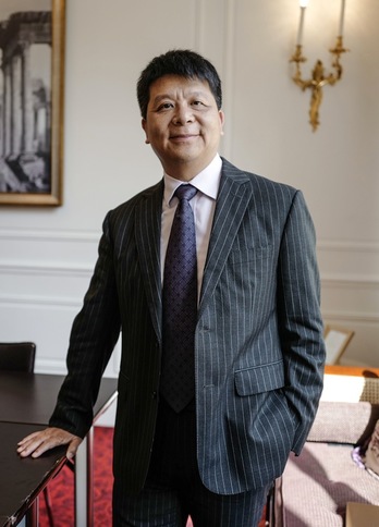 Guo Ping es uno de los vicepresidentes de Huawei. (Valey HACHE | AFP)