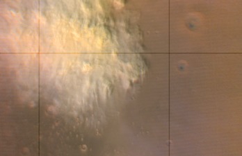 Imagen de una tormenta en Marte. (UPV-EHU)