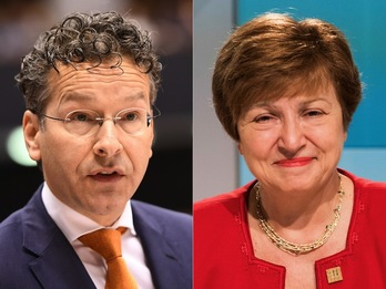 Dijsselbloem y Georgieva se habían enfrentado en la última votación. (AFP)
