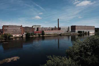 Fábricas textiles en Massachussett, uno de los centros manufactureros de EEUU. (Spencer PLATT/AFP)