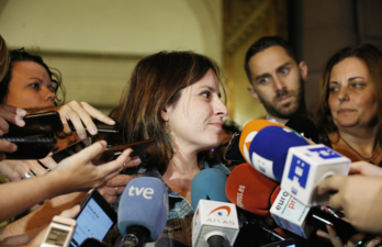 La portavoz del PSOE en el Congreso, Adriana Lastra. (@PSOE)