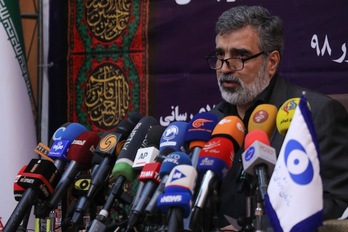 Behrouz Kamalvandi, portavoz de la Organización iraní de la Energía Atómica, ha comparecido en Teherán. (AFP)