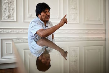 Evo Morales, en su exilio de Buenos Aires. (Ronaldo SCHEMIDT/AFP)