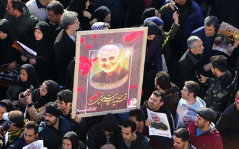  Homenaje al general iraní en las calles de Teherán. (Atta KENARE-AFP) 