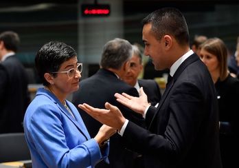 La ministra española en Bruselas. (John THYS/AFP)