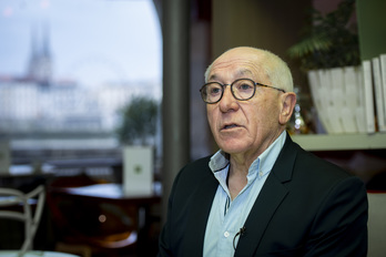 Jean-René Echegaray, cabeza visible de la delegación vasca implicada en el diálogo con París. (Guillaume FAUVEAU)