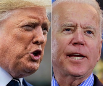 Combo con las imágenes de Trump y Biden. (Saul LOEB, Ronda CHURCHILL-AFP)