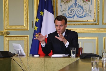 El presidente Macron aclarará el lunes hasta qué fecha se va a prorrogar el confinamiento en el Estado francés. (Ludovic MARIN / AFP PHOTO)