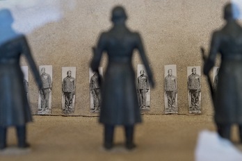Imagen de la exposición 'Asesinando por convicción' sobre los programas de exterminio nazi. (Iñigo URIZ / FOKU)