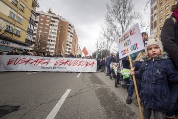 Euskararen aldeko manifestazioa Iruñean. (Jaizki FONTANEDA/FOKU)