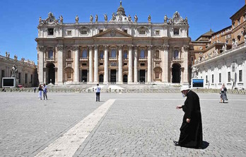 Plaza de San Pedro, en el Vaticano. (Vincenzo PINTO/AFP)