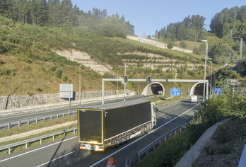 Beasain-Bergara autobidea, deskargako tunelaren ingurua. (Andoni CANELLADA/FOKU)