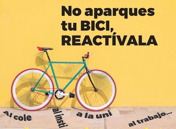 Cartel de la  campaña para fomentar el uso de la bicicleta en Nafarroa. (GOBIERNO DE NAFARROA)