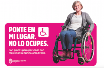 Cartel de la campaña para fomentar que se respeten las plazas de aparcamiento para personas con movilidad reducida.