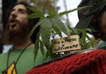 Foto de archivo de una manifestación a favor de la legalización del cannabis en Buenos Aires. (Juan MABROMATA/AFP).