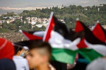Protesta palestina contra la ocupación israelí. (Jaafar ASHTIYEH/AFP)