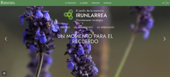 Imagen de la página web Irunlarrea, un espacio físico y virtual sobre el covid para el recuerdo, el homenaje y el reconocimiento.