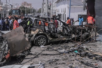Ataque suicida en Mogadiscio el pasado 13 de febrero. (Abdirazak HUSSEIN FARAH /AFP)
