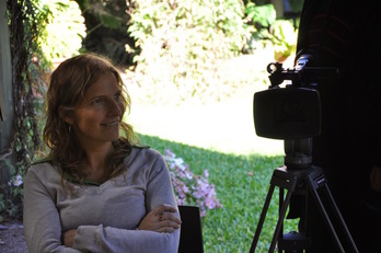 Virginia Croatto durante el rodaje del documental «La Guardería». (FOTO CEDIDA POR VIRGINIA CROATTO)